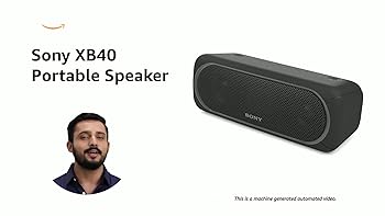 Sony SRS-XB40 ワイヤレスポータブルスピーカー（ブラック） Sony XB40 Portable Wireless Speaker with Bluetooth, Black